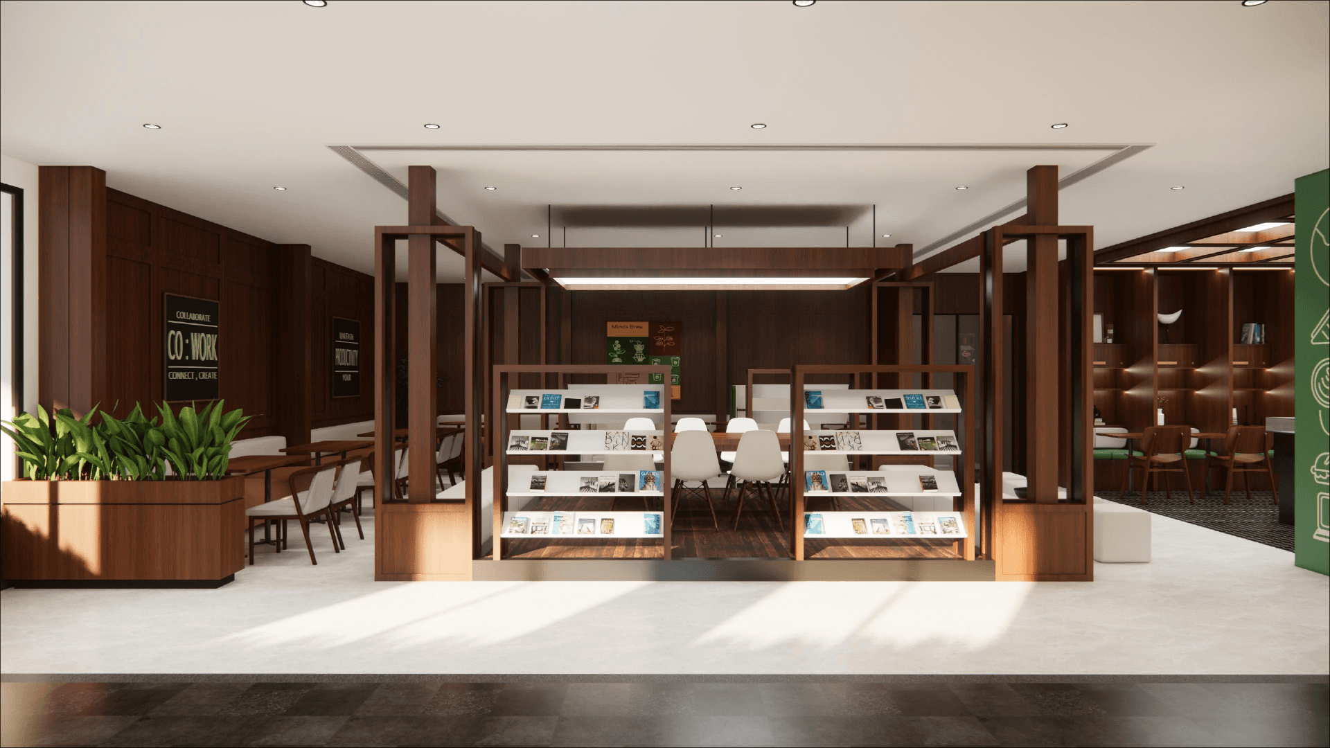 Brewpass cafe coworking space with flex seating